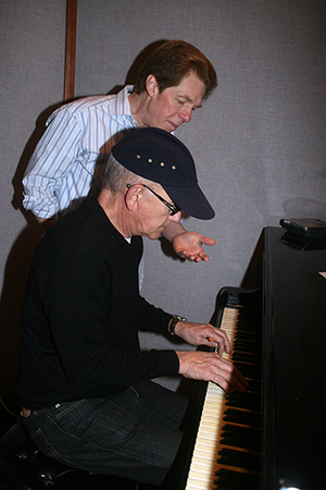 Jay and Randy composing at 
Garden Rake Studios