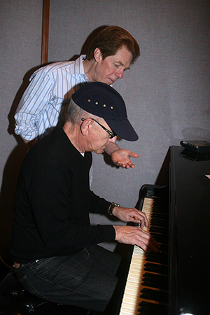 Jay and Randy composing at 
Garden Rake Studios